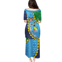 Malampa Fiji Day Family Matching Puletasi and Hawaiian Shirt National Symbols with Tapa Tribal and Polynesian Tattoo LT03 - Polynesian Pride