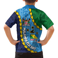 Malampa Fiji Day Family Matching Summer Maxi Dress and Hawaiian Shirt National Symbols with Tapa Tribal and Polynesian Tattoo LT03 - Polynesian Pride