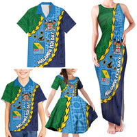 Malampa Fiji Day Family Matching Tank Maxi Dress and Hawaiian Shirt National Symbols with Tapa Tribal and Polynesian Tattoo LT03 - Polynesian Pride