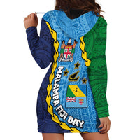 Malampa Fiji Day Hoodie Dress National Symbols with Tapa Tribal and Polynesian Tattoo LT03 - Polynesian Pride