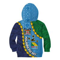 Malampa Fiji Day Kid Hoodie National Symbols with Tapa Tribal and Polynesian Tattoo LT03 - Polynesian Pride