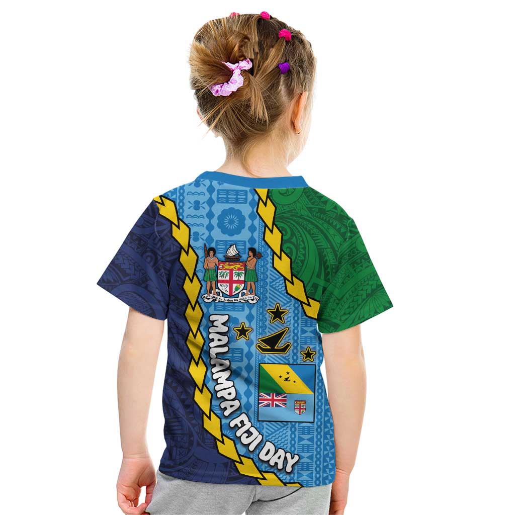 Malampa Fiji Day Kid T Shirt National Symbols with Tapa Tribal and Polynesian Tattoo LT03 - Polynesian Pride