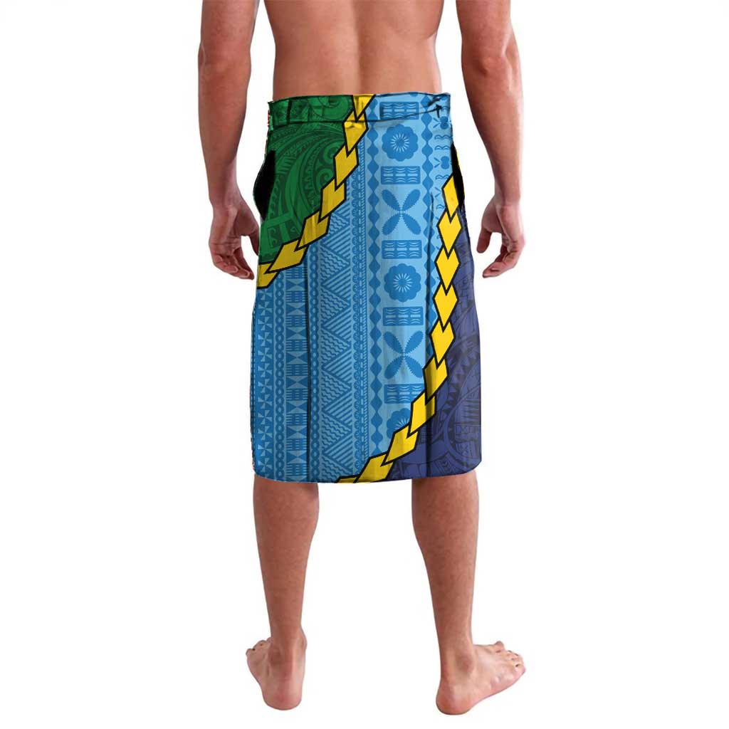 Malampa Fiji Day Lavalava National Symbols with Tapa Tribal and Polynesian Tattoo LT03 - Polynesian Pride