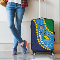 Malampa Fiji Day Luggage Cover National Symbols with Tapa Tribal and Polynesian Tattoo LT03 - Polynesian Pride