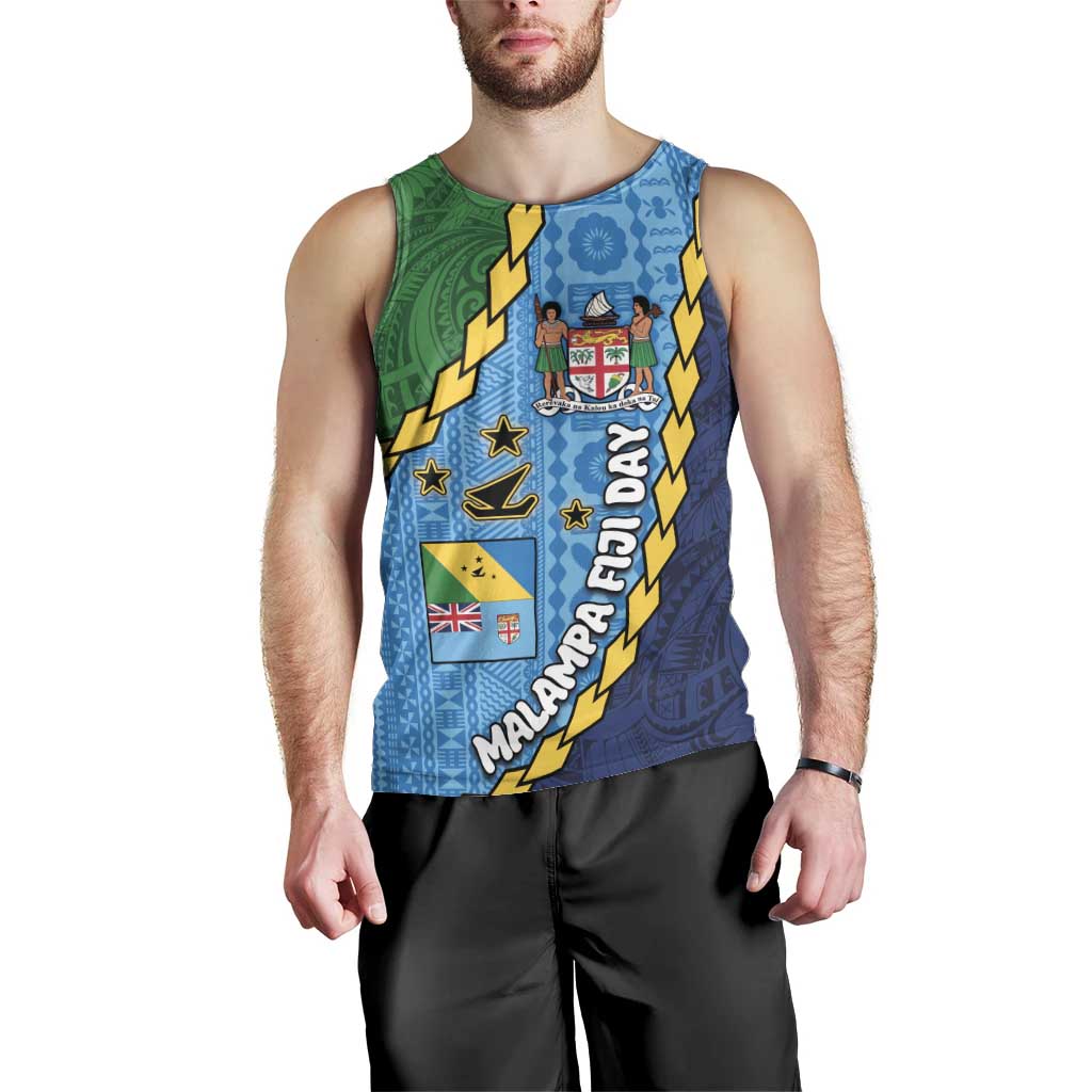Malampa Fiji Day Men Tank Top National Symbols with Tapa Tribal and Polynesian Tattoo LT03 - Polynesian Pride