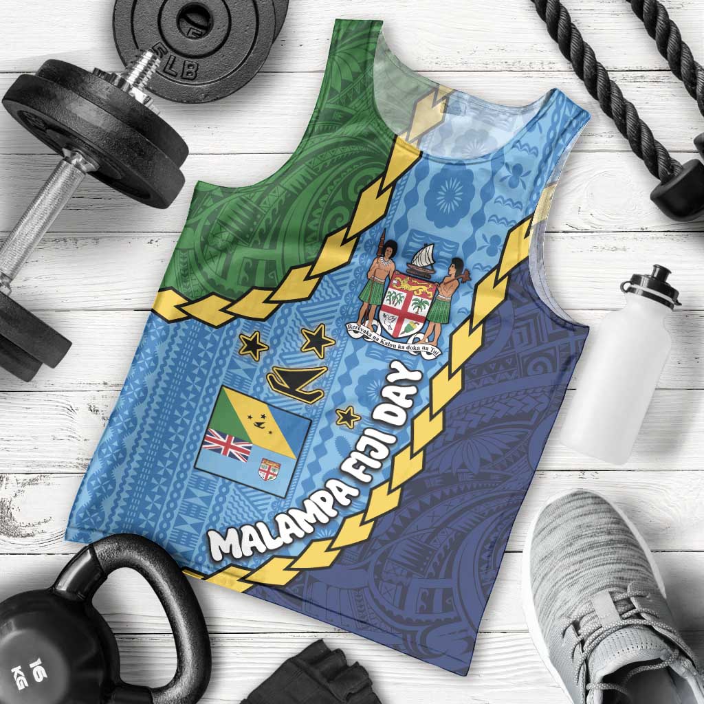 Malampa Fiji Day Men Tank Top National Symbols with Tapa Tribal and Polynesian Tattoo LT03 - Polynesian Pride