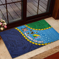 Malampa Fiji Day Rubber Doormat National Symbols with Tapa Tribal and Polynesian Tattoo LT03 - Polynesian Pride