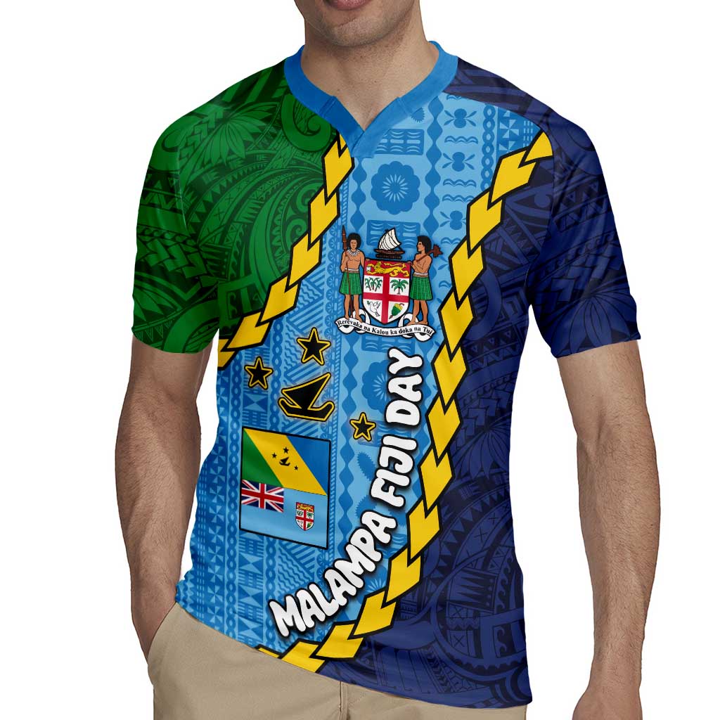 Malampa Fiji Day Rugby Jersey National Symbols with Tapa Tribal and Polynesian Tattoo LT03 - Polynesian Pride