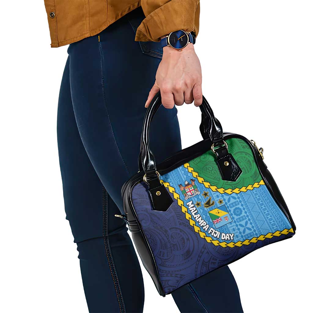 Malampa Fiji Day Shoulder Handbag National Symbols with Tapa Tribal and Polynesian Tattoo LT03 - Polynesian Pride
