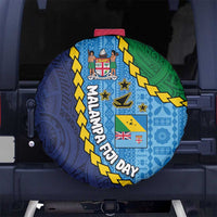 Malampa Fiji Day Spare Tire Cover National Symbols with Tapa Tribal and Polynesian Tattoo LT03 - Polynesian Pride