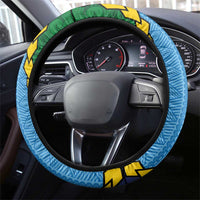 Malampa Fiji Day Steering Wheel Cover National Symbols with Tapa Tribal and Polynesian Tattoo LT03 - Polynesian Pride