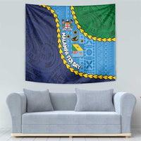 Malampa Fiji Day Tapestry National Symbols with Tapa Tribal and Polynesian Tattoo LT03 - Polynesian Pride