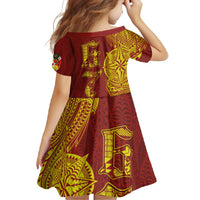 Tonga 676 Ngatu Tribal Tattoo Family Matching Long Sleeve Bodycon Dress and Hawaiian Shirt LT03 - Polynesian Pride