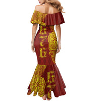 Tonga 676 Ngatu Tribal Tattoo Family Matching Mermaid Dress and Hawaiian Shirt LT03 - Polynesian Pride