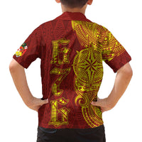 Tonga 676 Ngatu Tribal Tattoo Family Matching Puletasi and Hawaiian Shirt LT03 - Polynesian Pride