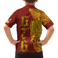 Tonga 676 Ngatu Tribal Tattoo Family Matching Summer Maxi Dress and Hawaiian Shirt LT03 - Polynesian Pride
