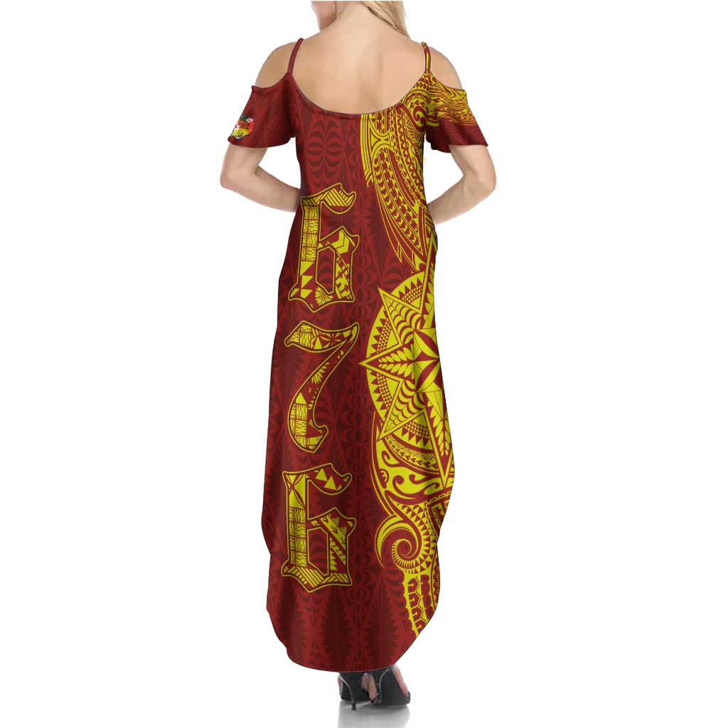Tonga 676 Ngatu Tribal Tattoo Family Matching Summer Maxi Dress and Hawaiian Shirt LT03 - Polynesian Pride