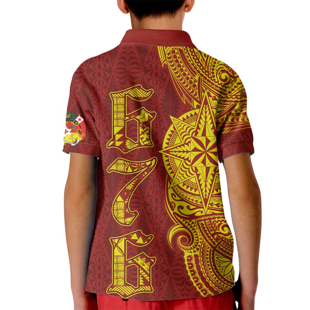 Tonga 676 Ngatu Tribal Tattoo Kid Polo Shirt LT03 - Polynesian Pride
