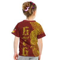 Tonga 676 Ngatu Tribal Tattoo Kid T Shirt LT03 - Polynesian Pride