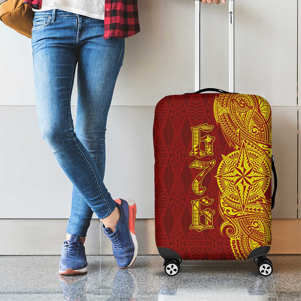 Tonga 676 Ngatu Tribal Tattoo Luggage Cover LT03 - Polynesian Pride