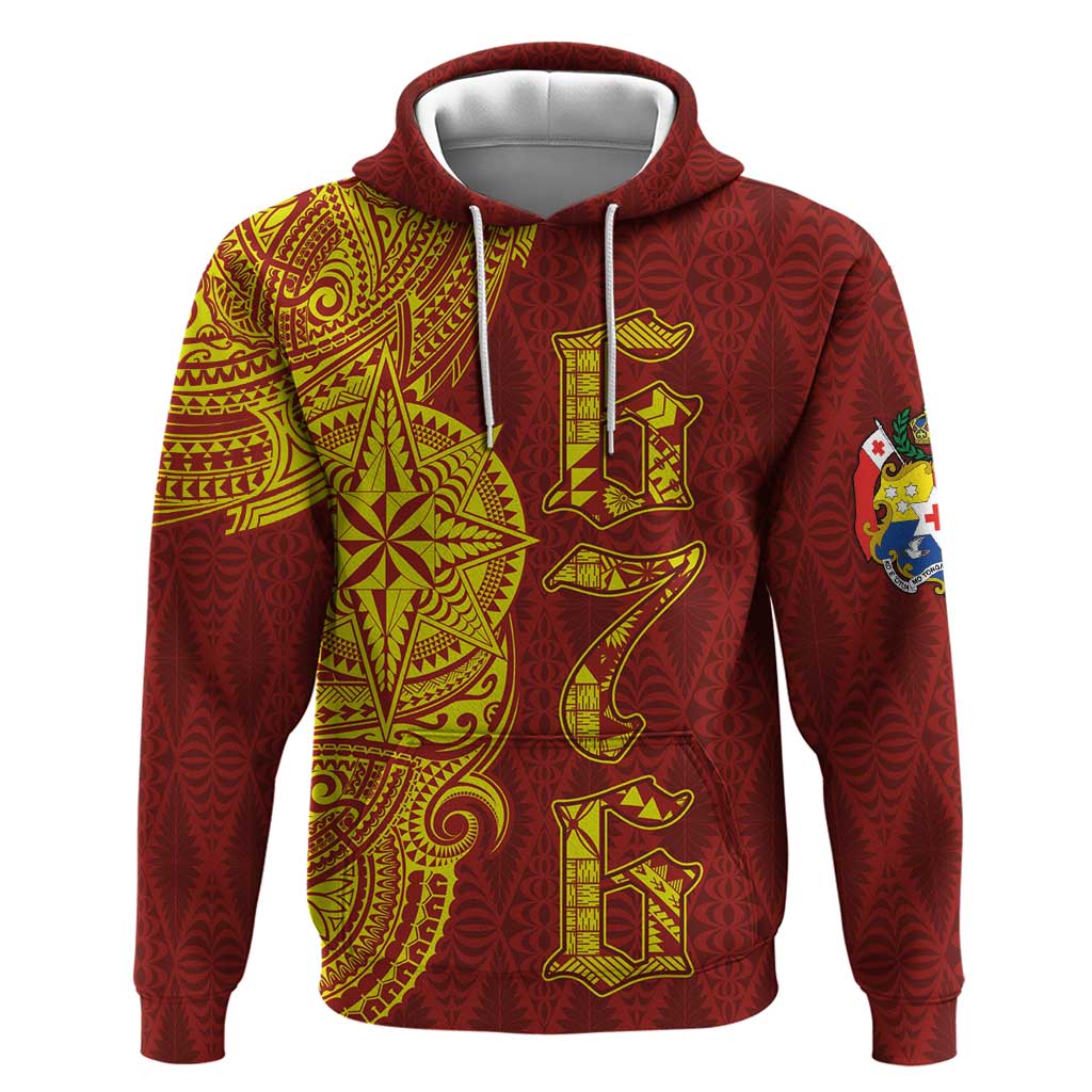 Tonga 676 Ngatu Tribal Tattoo Zip Hoodie LT03 Pullover Hoodie Red - Polynesian Pride