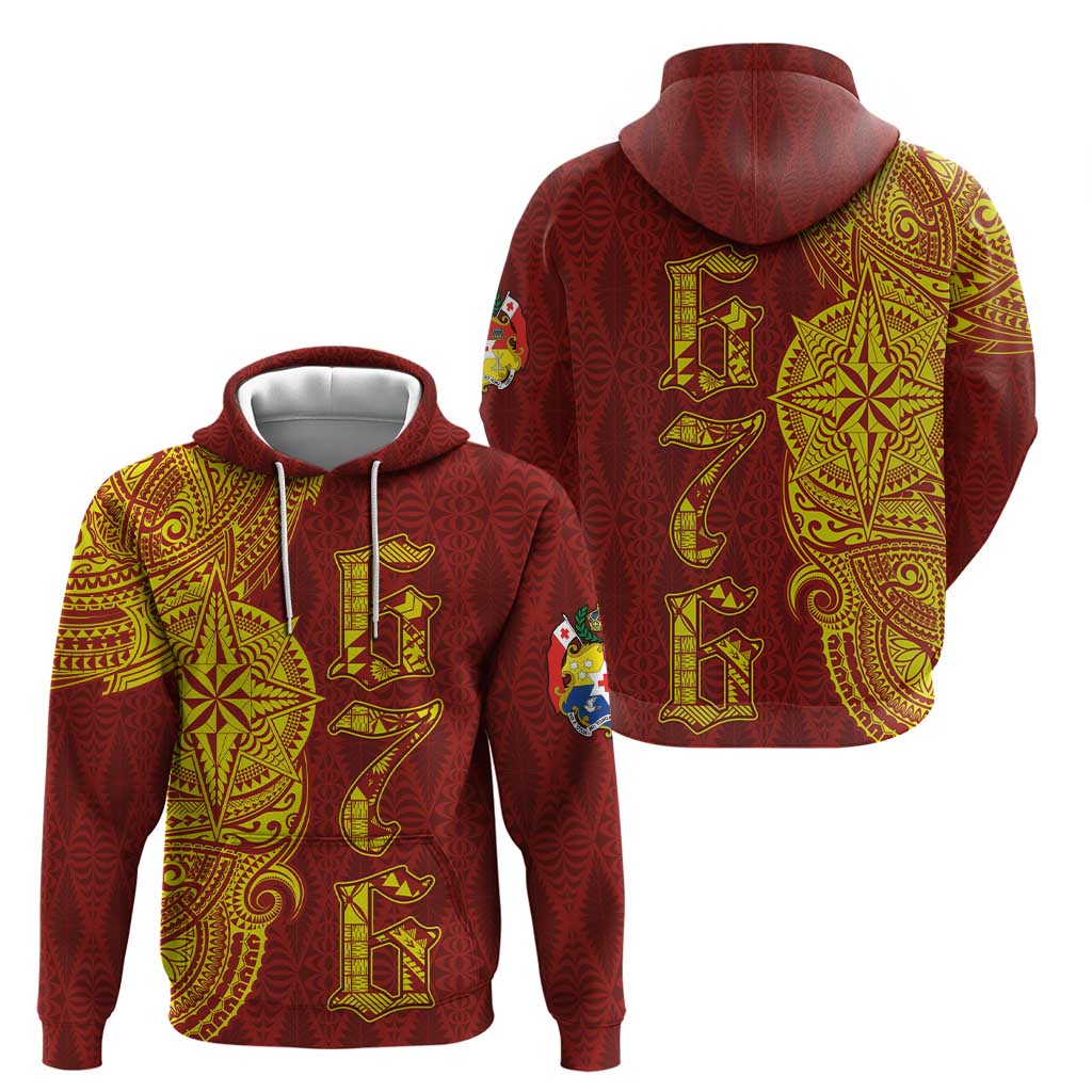Tonga 676 Ngatu Tribal Tattoo Zip Hoodie LT03 - Polynesian Pride