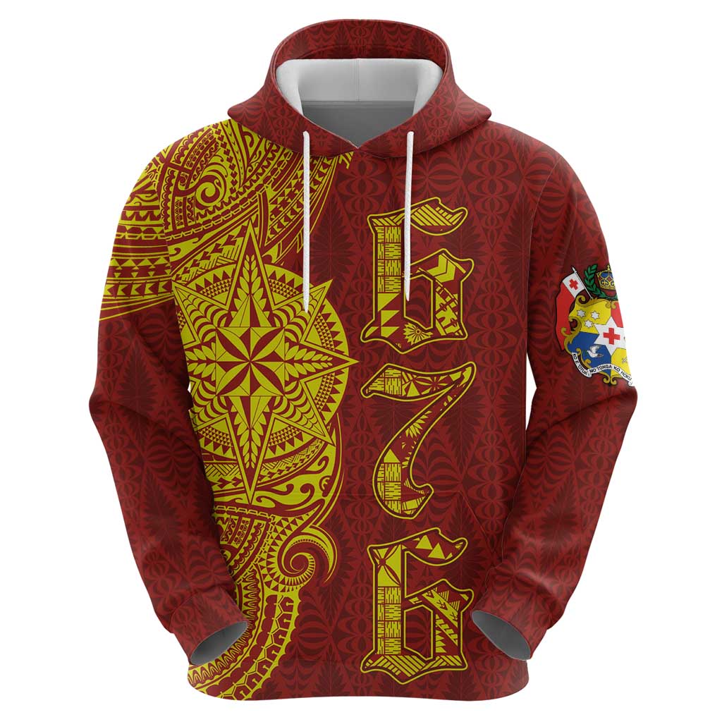 Tonga 676 Ngatu Tribal Tattoo Zip Hoodie LT03 - Polynesian Pride