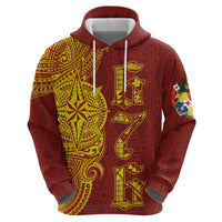 Tonga 676 Ngatu Tribal Tattoo Zip Hoodie LT03 - Polynesian Pride