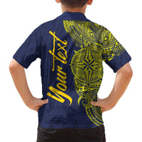 Personalised Tokelau Classic Ngatu Motifs Family Matching Off Shoulder Maxi Dress and Hawaiian Shirt LT03 - Polynesian Pride