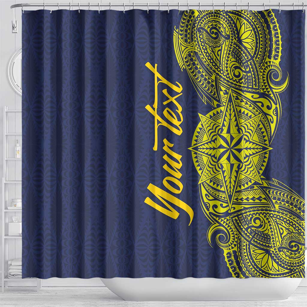 Personalised Tokelau Classic Ngatu Motifs Shower Curtain