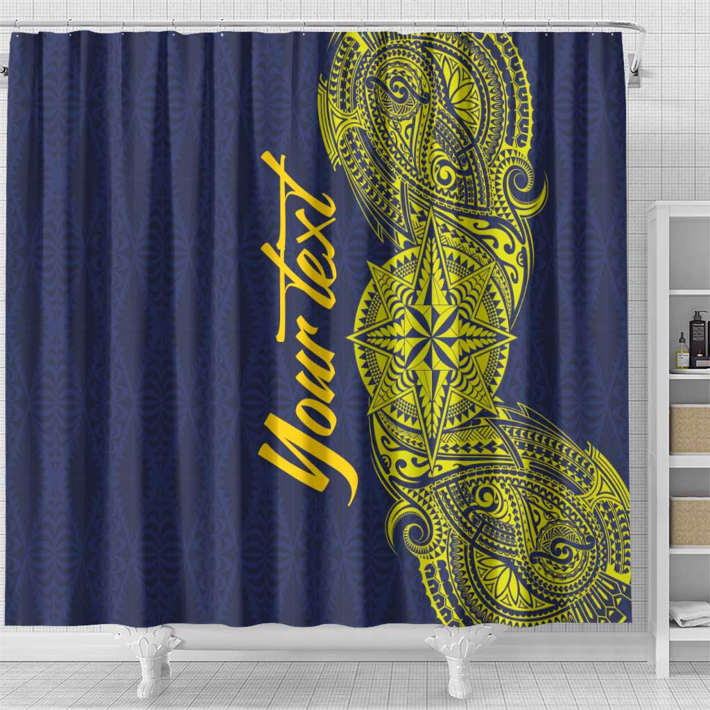 Personalised Tokelau Classic Ngatu Motifs Shower Curtain