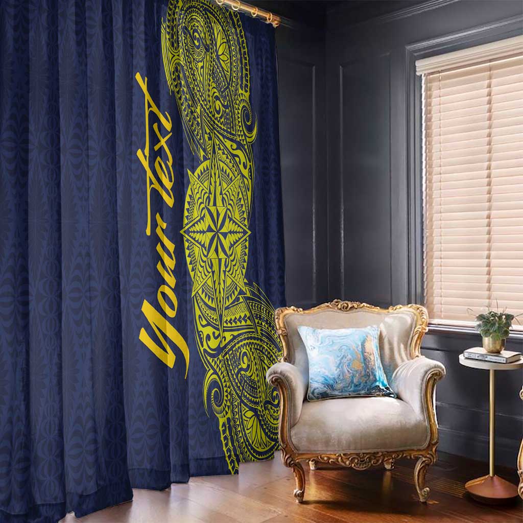 Personalised Tokelau Classic Ngatu Motifs Window Curtain