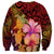 Hawaiian Hibiscus Turtle Tribal Polynesian Pattern Sweatshirt Colorful Color