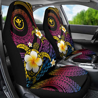 Hawaiian Plumeria Turtle Tribal Spiral Polynesian Tattoo Car Seat Cover Fanciful Color LT03 - Polynesian Pride