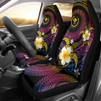 Hawaiian Plumeria Turtle Tribal Spiral Polynesian Tattoo Car Seat Cover Fanciful Color LT03 - Polynesian Pride