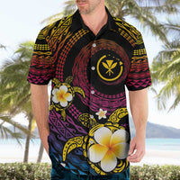 Hawaiian Plumeria Turtle Tribal Spiral Polynesian Tattoo Hawaiian Shirt Fanciful Color LT03 - Polynesian Pride