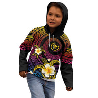 Hawaiian Plumeria Turtle Tribal Spiral Polynesian Tattoo Kid Hoodie Fanciful Color LT03 - Polynesian Pride
