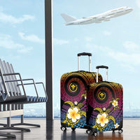 Hawaiian Plumeria Turtle Tribal Spiral Polynesian Tattoo Luggage Cover Fanciful Color LT03 - Polynesian Pride