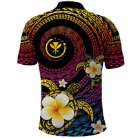 Hawaiian Plumeria Turtle Tribal Spiral Polynesian Tattoo Polo Shirt Fanciful Color LT03 - Polynesian Pride