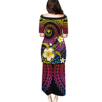 Hawaiian Plumeria Turtle Tribal Spiral Polynesian Tattoo Puletasi Fanciful Color LT03 - Polynesian Pride