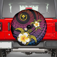 Hawaiian Plumeria Turtle Tribal Spiral Polynesian Tattoo Spare Tire Cover Fanciful Color LT03 - Polynesian Pride