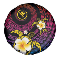 Hawaiian Plumeria Turtle Tribal Spiral Polynesian Tattoo Spare Tire Cover Fanciful Color LT03 - Polynesian Pride