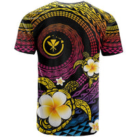 Hawaiian Plumeria Turtle Tribal Spiral Polynesian Tattoo T Shirt Fanciful Color LT03 - Polynesian Pride