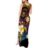 Hawaiian Plumeria Turtle Tribal Spiral Polynesian Tattoo Tank Maxi Dress Fanciful Color LT03 - Polynesian Pride
