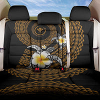 Hawaiian Plumeria Turtle Tribal Spiral Polynesian Tattoo Back Car Seat Cover Gold Color LT03 One Size Gold - Polynesian Pride