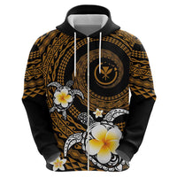 Hawaiian Plumeria Turtle Tribal Spiral Polynesian Tattoo Hoodie Gold Color LT03 - Polynesian Pride