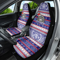 Custom American Samoa Christmas Car Seat Cover Samoan Coat of Arms and Cool Santa Ornament Style LT03 - Polynesian Pride