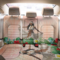 Woman Polynesian Tattoos Back Car Seat Cover Tropical Flower - Peach Fuzz Color LT03 - Polynesian Pride
