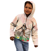Woman Polynesian Tattoos Kid Hoodie Tropical Flower - Peach Fuzz Color LT03 - Polynesian Pride