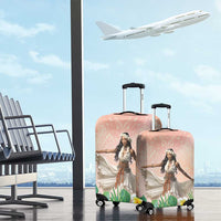 Woman Polynesian Tattoos Luggage Cover Tropical Flower - Peach Fuzz Color LT03 - Polynesian Pride
